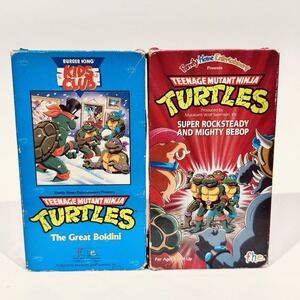 Lot of 2 Vintage Teenage Mutant Ninja Turtles‎ VHS Tapes 1990 FHE TMNT
